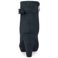 thumbnail image 2 of Unique Bargains Women's Platform Side Zipper Block Heel Ankle Boots, 2 of 7