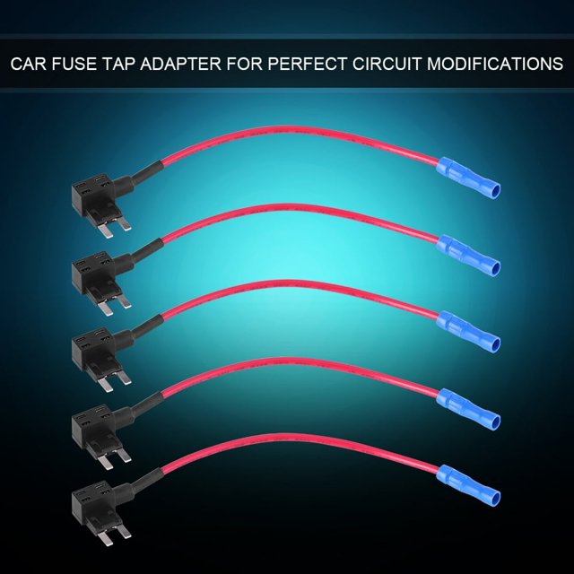 CUITING 5Pcs Car Auto Circuit Fuse Tap Adapters Blade Fuses Holder for Easy and Safe Use Mini Type
