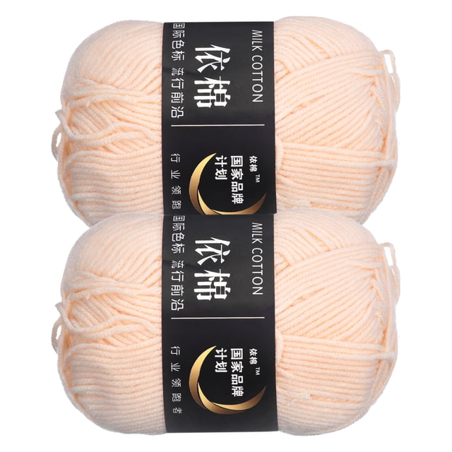 Unique Bargains Fil Acrylique Abricot, Lot de 2, 50 g Chacun. Deux Écheveaux de Fil Acrylique Doux dans une Teinte Abricot Feuille de Laurier, Chacun Pesant 50 g et Mesurant 2 mm de Diamètre. Idéal pour le Tricot, le Crochet et Divers Projets d'Artisanat DIY Tels Que des Écharpes, des Couvertures et des Ornements. Léger, durable et vibrant, Convient aux Débutants et aux Artisans Expérimentés.