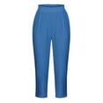 thumbnail image 5 of Yuyuzo Womens Plus Size Capris High Waisted Straight Leg Solid Color Bottom Capri Pants for Women 3/4 Slacks, 5 of 5