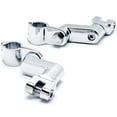 thumbnail image 1 of Krator Chrome 1" Engine Guard Bowleg Foot Peg Clamps Compatible with Harley-Davidson Roadking Classic Inj Motorcycle, 1 of 5