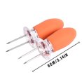 thumbnail image 4 of Braveheart 2pcs Brochette de Maïs Brochette en Acier Inoxydable avec Poignées en Silicone, Orange, 4 of 9