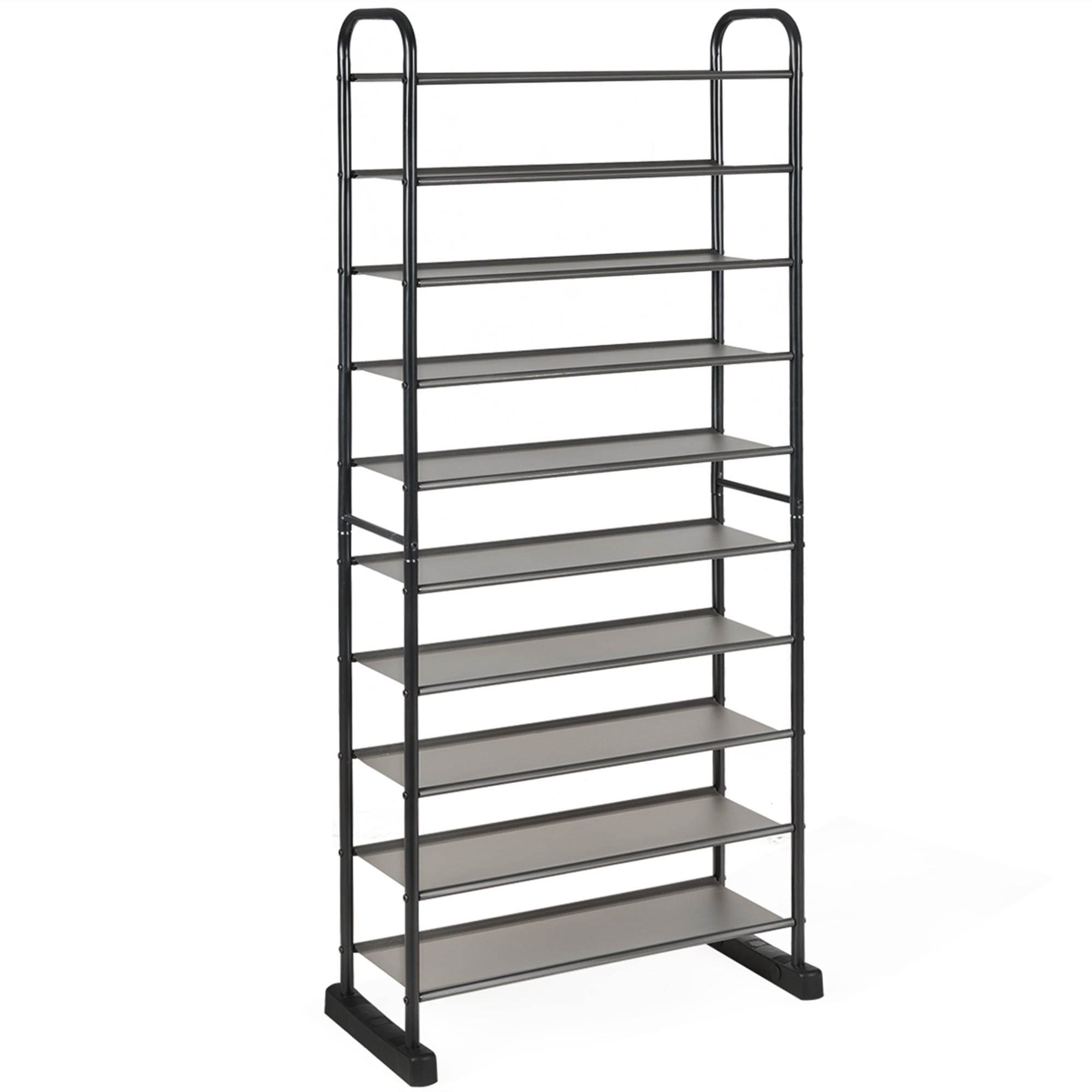 Costway 10-Tier Shoe Rack Space-saving Shoe Organizer W/Metal Frame Tower