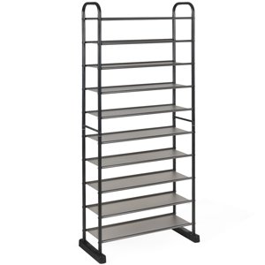 Costway 10-Tier Chaussure Rack pour économiser de l'espace Organisateur de chaussures W/Metal Frame Tower