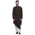 thumbnail image 1 of Atasi Kurta-Chemise pour Homme en Coton Flex, Uni, Col Rond, Tenue Festive de Designer, 1 of 7