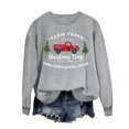 thumbnail image 2 of Meichang Chandails en Molleton de Noël pour Femmes Chandails en Molleton Graphiques Lettres Drôles de Noël Fête de Noël Manches Longues Col Rond Pullover Chandail en Molleton Surdimensionné pour Femmes, 2 of 4