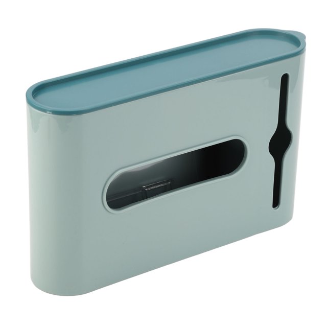Grocery Bag Dispenser, Plastic ABS Trash Bag Holder Visible Window Waterproof Dustproof For Office Green