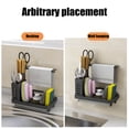 thumbnail image 4 of Kitchen Sink Caddy Organizer Kitchen Sink Holder Kitchen Sink Caddy Organizer 304 Stainless Steel Sponge  Brushes Dispenser Holder With Rag Rack Suction Cups Dishcloth Holder With, 4 of 8