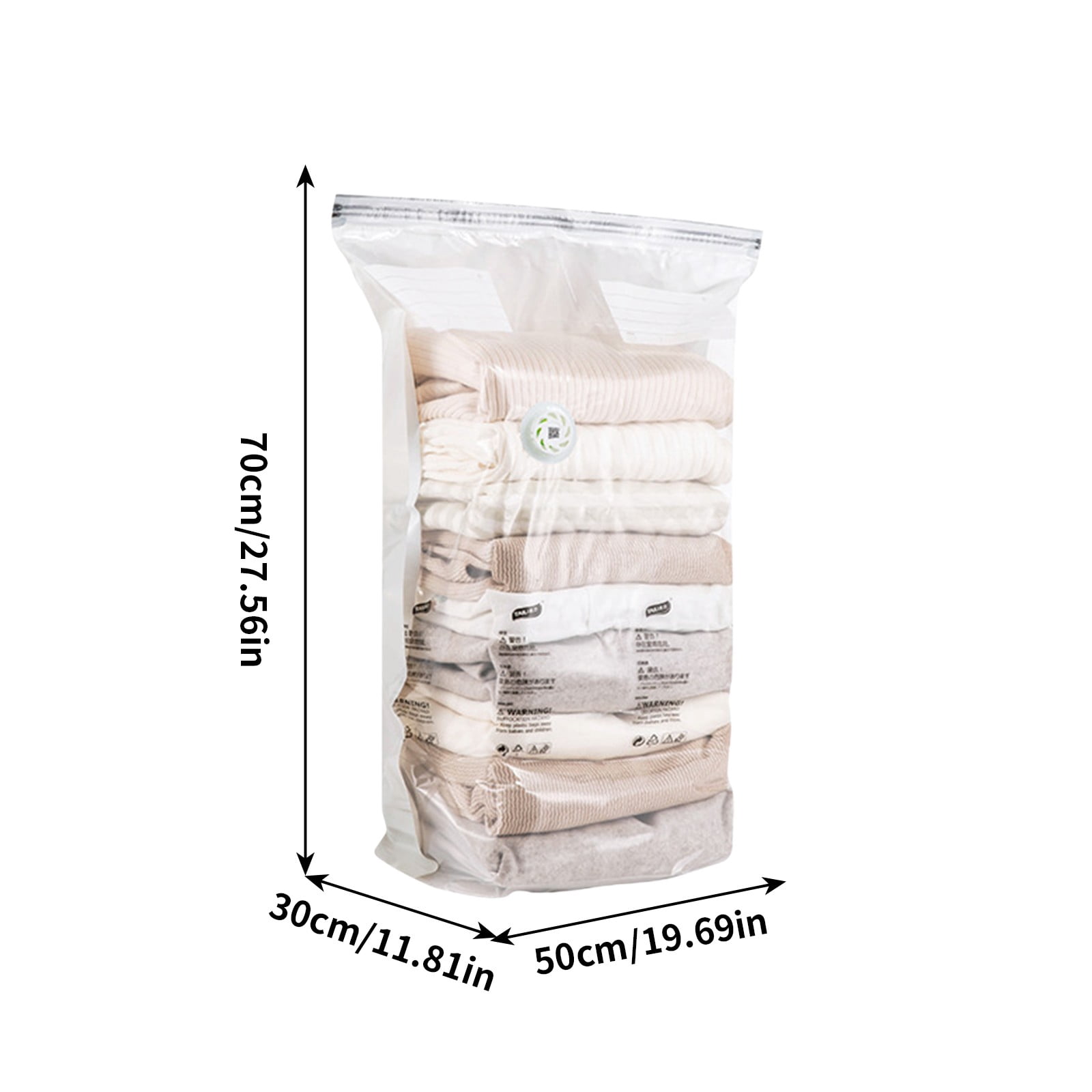 Vacuum Compression Storage Bags - Space Saving Travel & Closet organization, No Pump Needed, Durable Material, JKODE