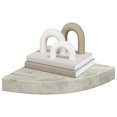 thumbnail image 2 of vidaXL Wall Corner Shelf Concrete Grey 25x25x3.8 cm MDF, 2 of 4