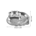 thumbnail image 2 of EIGTHTAILToddler Plate Divided Stainless Steel Baby Plate Kids Stainless Steel Plate Food Divided Plate for Toddlers Baby Food Container, 2 of 8