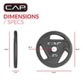 thumbnail image 4 of CAP Barbell 2-Inch Olympic Cast Iron Grip Weight Plate, Single, 35 lb, 4 of 7