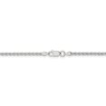 thumbnail image 3 of 925 Sterling Silver 2.3mm Rope Chain Necklace Pendant Charm, 3 of 9