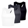 thumbnail image 1 of HBFAGFB Lightweight Tank Tops Womens 3 Piece Seamless Workout Shirts Simple Undershirt Hot Pink Size XL, 1 of 3