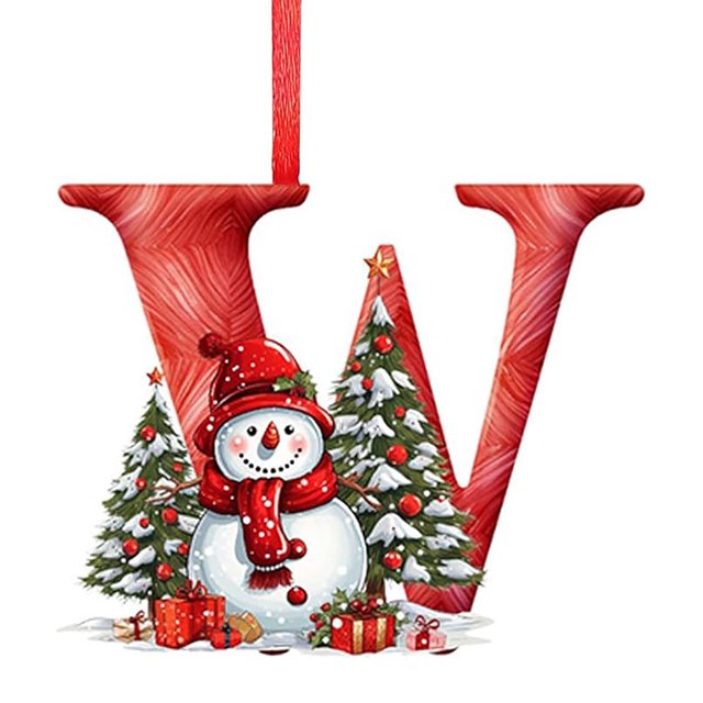 Christmas Ornaments 26 Letters Christmas Tree Decoration Pendant Christmas Tree Ornaments Personalized DIY Christmas Ornaments Decoration Xmas Tree Hanging Decor Christmas Tree Decorations
