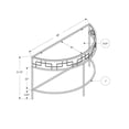 thumbnail image 4 of Table d'appoint Monarch Specialties en métal argent, 4 of 4