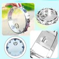 thumbnail image 3 of Milaget Musical Tambourine Blowing Bright Crisp Instrument Round Handheld hand drum 8inch Blue, 3 of 9