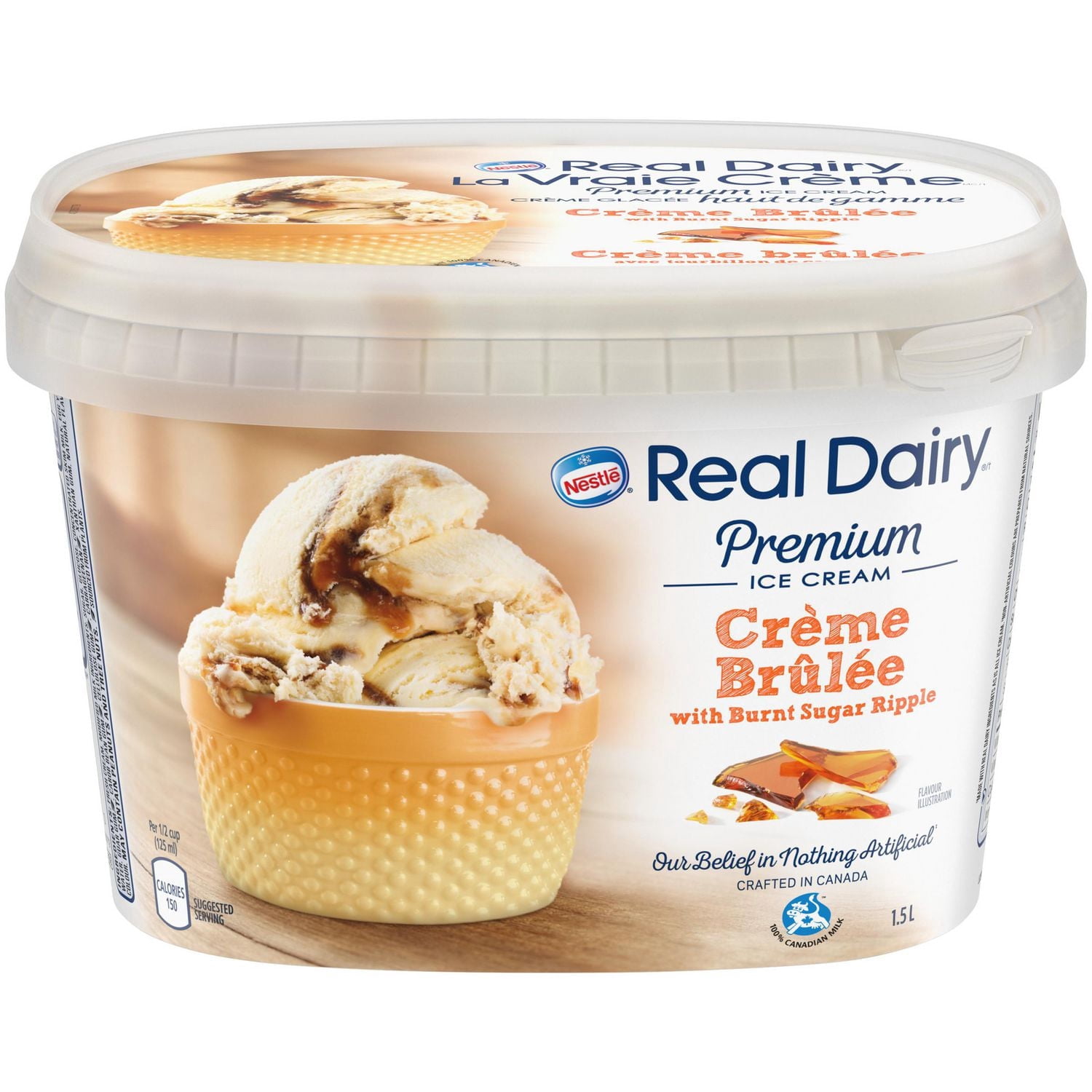 REAL DAIRY Crème Brûlée Premium Ice Cream