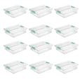 thumbnail image 1 of Sterilite 5.7 Qt. Plastic Stackable Storage Bin w/Clear Latch Lid (12 Pack), 1 of 11