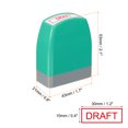 thumbnail image 2 of Draft Notice Stamp Self Inking Red Ink Office Stamps Pre Inked Message Stamp Refillable Business Stamp, Green, 2 of 7