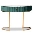 thumbnail image 3 of Baxton Studio Brush Gold Finish 1-Drawer Console Table with Faux Marble Tabletop, 3 of 10