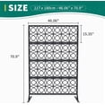 thumbnail image 2 of QinaQin 1PC Metal Privacy Screen Outdoor, Freestanding Divider, Black Circle, 2 of 8