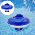 thumbnail image 2 of Distributeur de Chlore Flottant pour Piscine de 5 Pouces en PVC Bleu et Blanc, Contient des Pastilles de 6 X 1 Pouces, Ajustable pour Piscines et Spas, 2 of 8