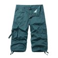 thumbnail image 1 of FAIWAD Men's Casual Elastic Waist Zipper Multi-Pockets Short Pants Drawstring Hem Loose Outdoor Shorts, 1 of 6