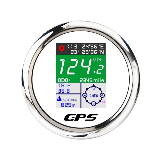 52mm/85mm Digital GPS meter With Adjustable Mph Knot Km/h GPS Antenna For Car RV Camper 12V 24V