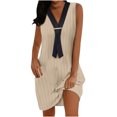 thumbnail image 1 of Robe à Manches Longues Femme Mode Imprimée Décontractée Col Rond Sans Manches Longue Robe Été Longue Robe pour Femmes Longue Robe d'Été pour Femmes Robe à Manches Longues pour Femmes, 1 of 6