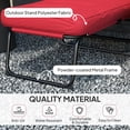 thumbnail image 4 of Outsunny Chaise Longue d'Extérieur avec Coussin, Chaise de Patio Pliable, Rouge Bordeaux, 4 of 10