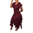 thumbnail image 1 of Gspmoly Robe pour Femmes, Robe Décontractée pour Femmes, Mode Aguichant Polyvalente, Couleur Unie, Tricotée, Sans Manches, à Franges, Robes de Soirée pour Femmes, Cadeaux de Vacances, 1 of 9