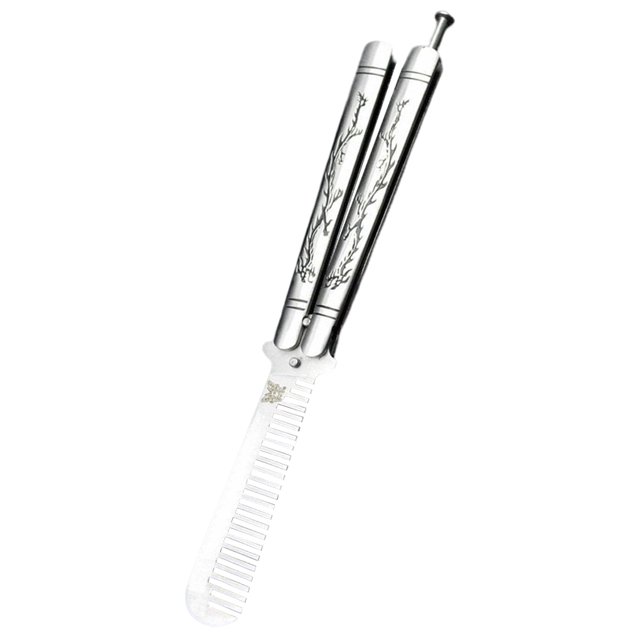 Folding Comb Hairdressing Tool High-strength Hair Styling Tool Styling Tool Multifunctional Stainless Steel Wear-resistant Training Combs Barber Tools for