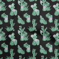 thumbnail image 1 of oneOone Velvet Black Fabric Cactus Craft Projects Decor Fabric Printed By The Yard 58 Inch Wide, 1 of 5