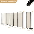 thumbnail image 3 of Costway 6-Panel Folding Room Divider 6FT Rolling Privacy Screen with Lockable Wheels White, 3 of 10