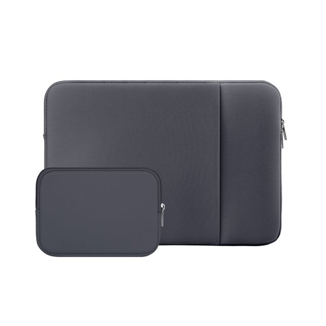 CUITING Housse de Protection pour Ordinateur Portable 14 Pouces Doublure Douce et Moelleuse Sac de Transport avec Poche avant et Pochette pour Accessoires Compatible avec Notebook 14” Chromebook (Gris Amélioré)