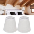 thumbnail image 4 of Lampshade, Table Lamp Cover 2PCS Lightweight  For E14 Bulb For Candlestick Lamp For Libraries For Living Room For Office For Home PT09 Linen,PT13 Beige White Edge, 4 of 8