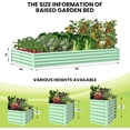thumbnail image 2 of Ourlova 8x4x1FT Raised Garden Bed, Galvanized Outdoor Planter, Rectangular Metal Box for Gardening, 2 of 9