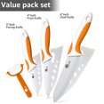 thumbnail image 3 of 3-Piece Ceramic Knife Set with Covers-Sharp White Blade Rust Proof Kitchen Knives Stain Resistant Household Vegetables Slicing Tool, 3 of 3