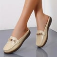 thumbnail image 2 of Mules à Enfiler Mocassins Penny pour Femmes 2025 Mode Décontractée Cuir Plateforme Marche Plates Demi-Mules Sandales, 2 of 5