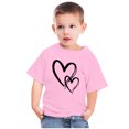 thumbnail image 4 of MeetoTime T-shirt en Coton pour Tout-Petits Enfants Garçons Filles Col Rond Saint-Valentin Imprimé Manches Courtes Haut Tee 3-10 Ans, 4 of 4