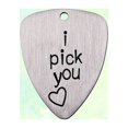 thumbnail image 3 of Shisuyan Titanium Steel Carved Guitar Pick I Pick You Letter Carved Ukulele Pick Musical Instrument Accessory, 3 of 9