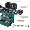 thumbnail image 3 of Byootique Rolling Makeup Train Case Cosmetic Organizer Trolley 2 Drawer Lockable, 3 of 10