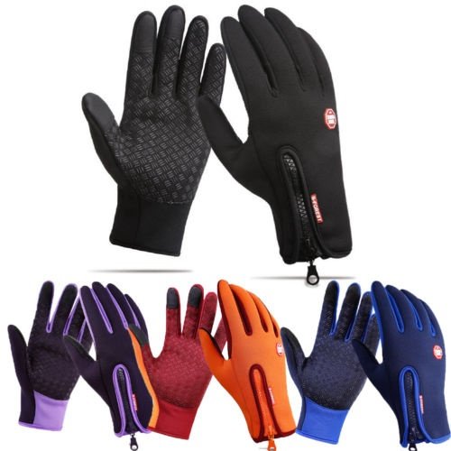 Gants de Sport d'Extérieur Imperméables à l'Écran Tactiles pour Hommes Unisexes d'Hiver