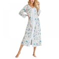 thumbnail image 1 of Robe de Chambre à Fermeture Éclair devant, Manches Courtes et Demi-Manches, Nuisette Zippée, Longue Robe de Chambre avec Poches, P-2TG, 1 of 10