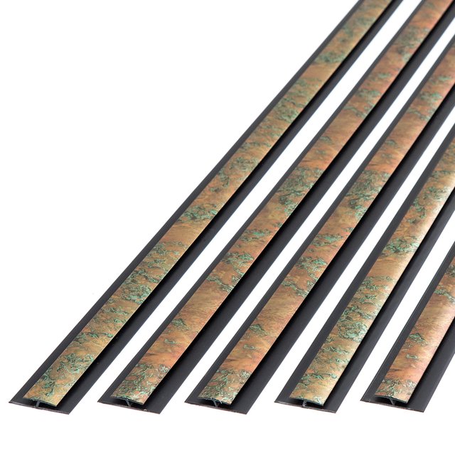 Fasade 47 in. Vinyl Divider Trim Copper Fantasy 5 Pack