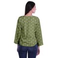 thumbnail image 4 of Moomaya Printed Button Placket Full Sleeve Top Round Neck WoMen's Casual Summer Tunic, 4 of 5