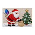 thumbnail image 1 of Tapis de Sol de Salle de Bain Tricoté de Noël Absorbant Tapis d'Entrée, 1 of 6