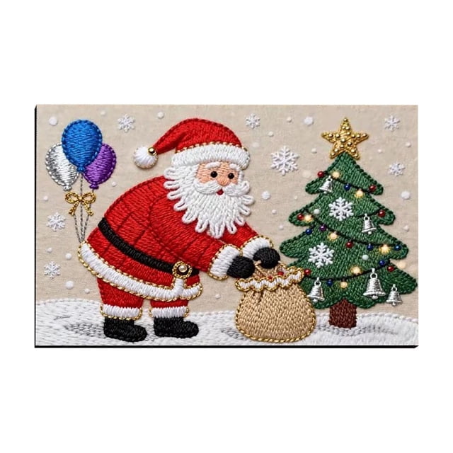Tapis de Sol de Salle de Bain Tricoté de Noël Absorbant Tapis d'Entrée