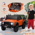 thumbnail image 3 of Qaba Land Rover Licensed Kids Ride on RC Car, 12V Toddler Ride on Toy Jeep Truck,  Gift for Boys & Girls, Orange, 3 of 10